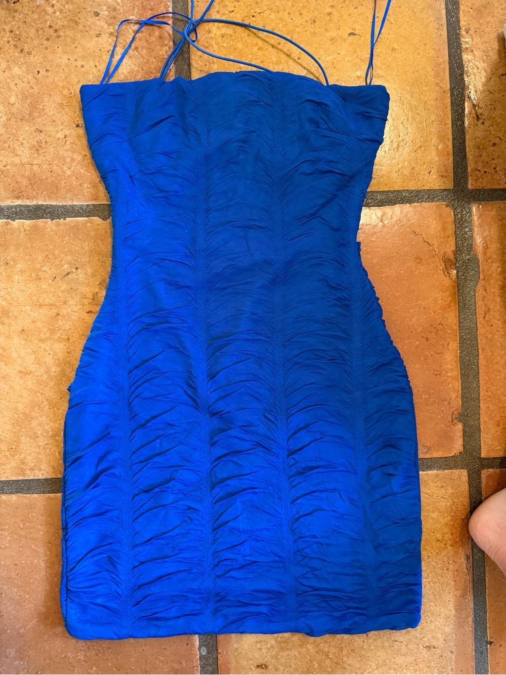 Royal Blue Ruched Bodycon Dress